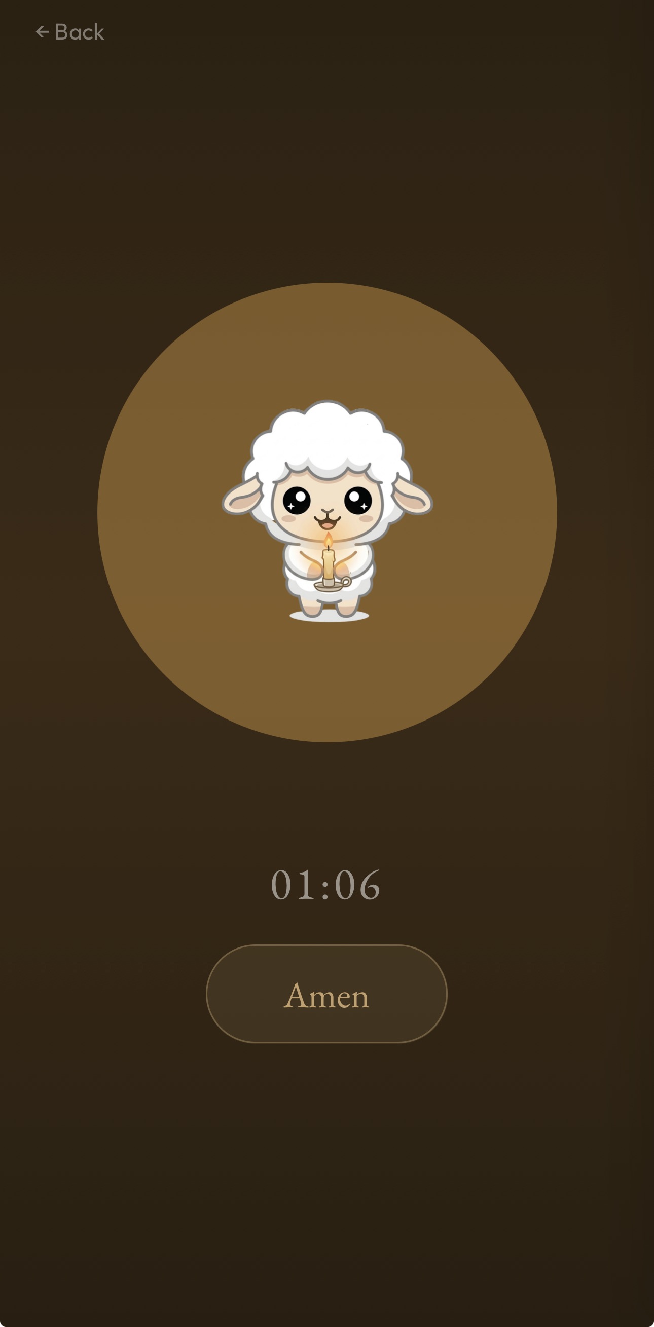 Screenshot of the Prayer feature in the Still app
