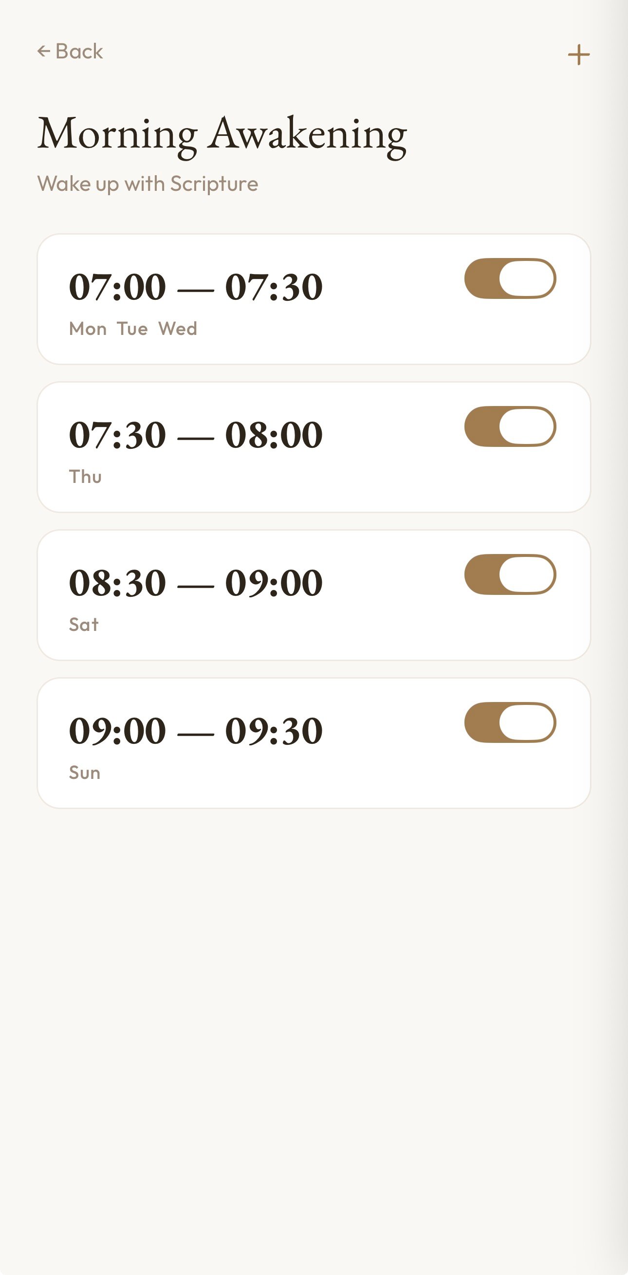 Screenshot of the Morning Awakening feature in the Still app