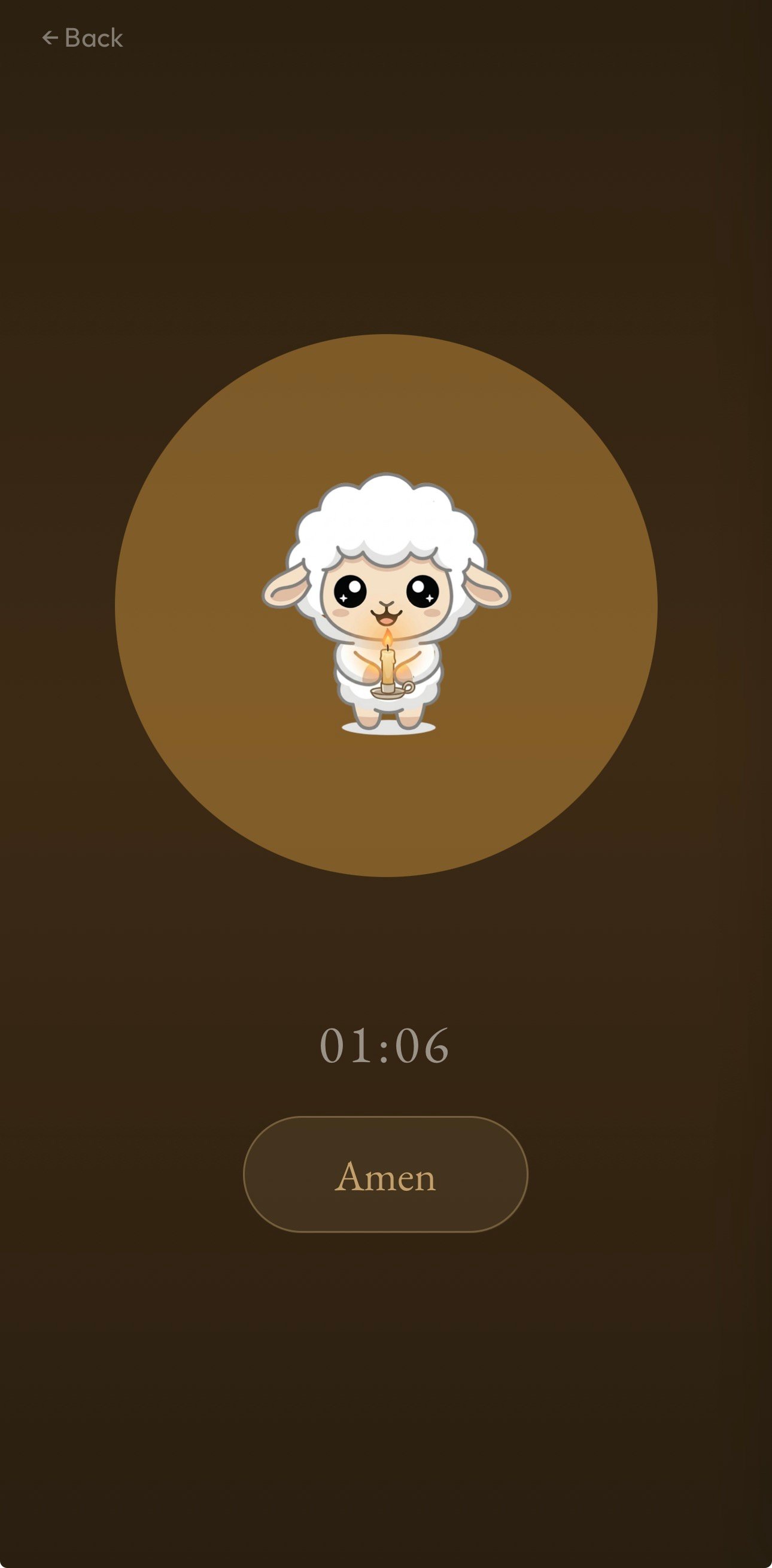 Screenshot of the Prayer feature in the Still app